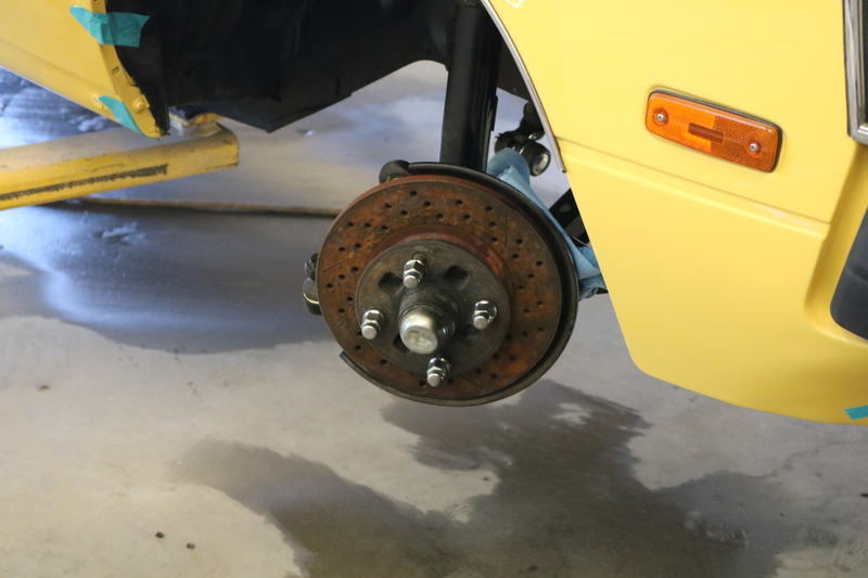 He is going to sand the rust off these rotors.